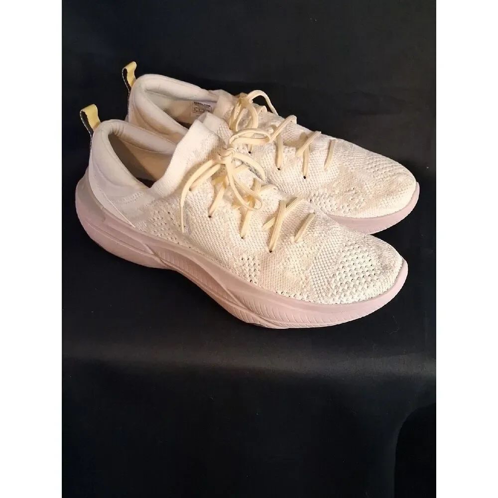 Sorel Women's Knit Lace-Up Sneakers in Cream and Pink